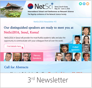 NetSci 2016  3nd Newsletter